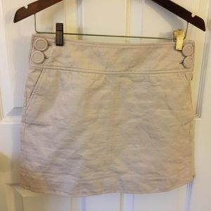 Banana Republic, Mini Skirt, Color Cream, Size 4P